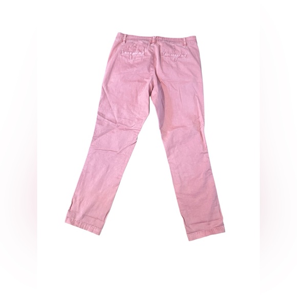 Anthropologie Pants Women’s Size 30 Pink Chino Straight Flat Front Side Stripe - Picture 2 of 11